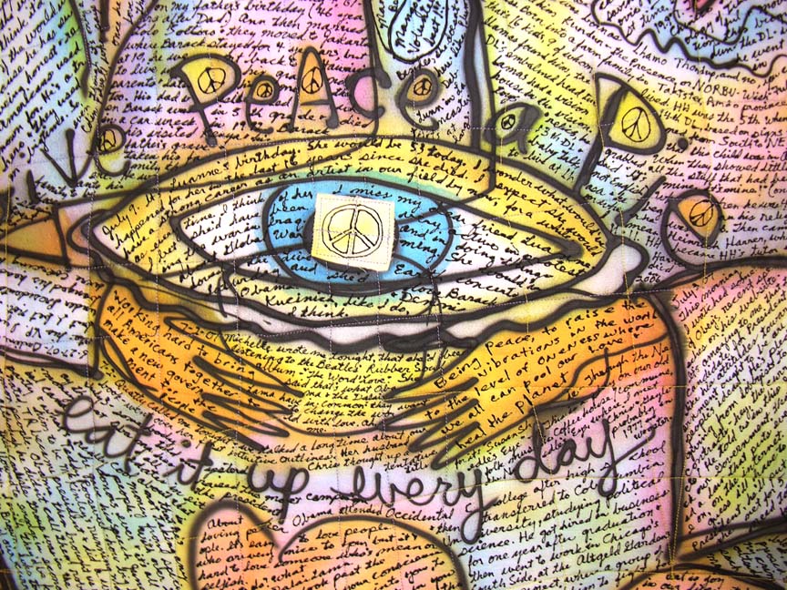 Olam detail with pie. ©Susan Shie 2007.
